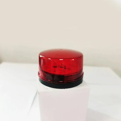 Small Flash 24v warning and alarm light measuring 73mm diameter with red, yellow, blue, or green colour options