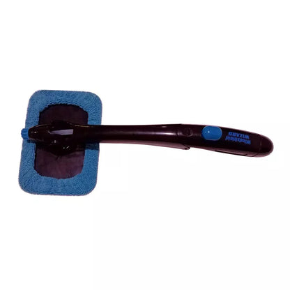 Car Window Brush with swivel head and built-in water sprayer for streak-free cleaning