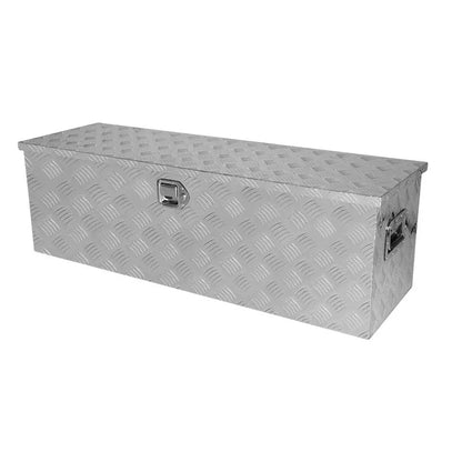 26-inch black aluminium toolbox with a T-cast alloy shell for tool storage and transport