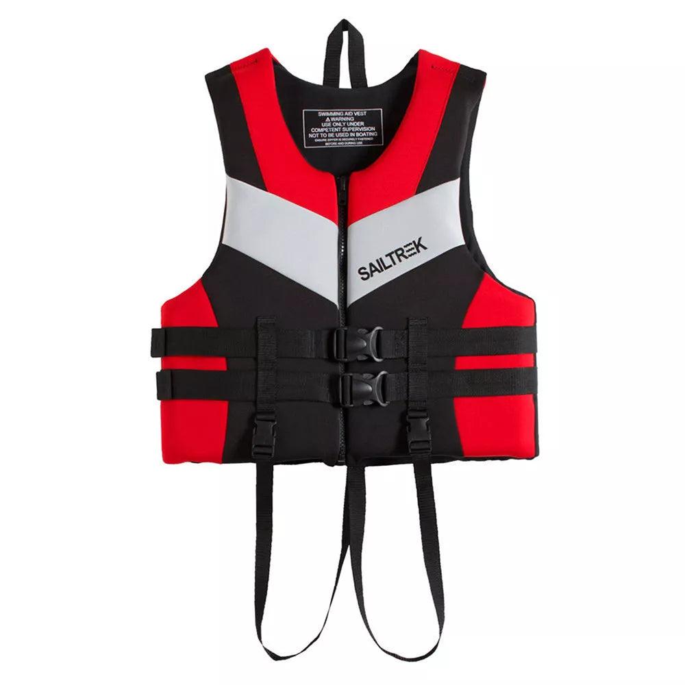 Professional life jacket with thickened buoyancy in red, orange, or green