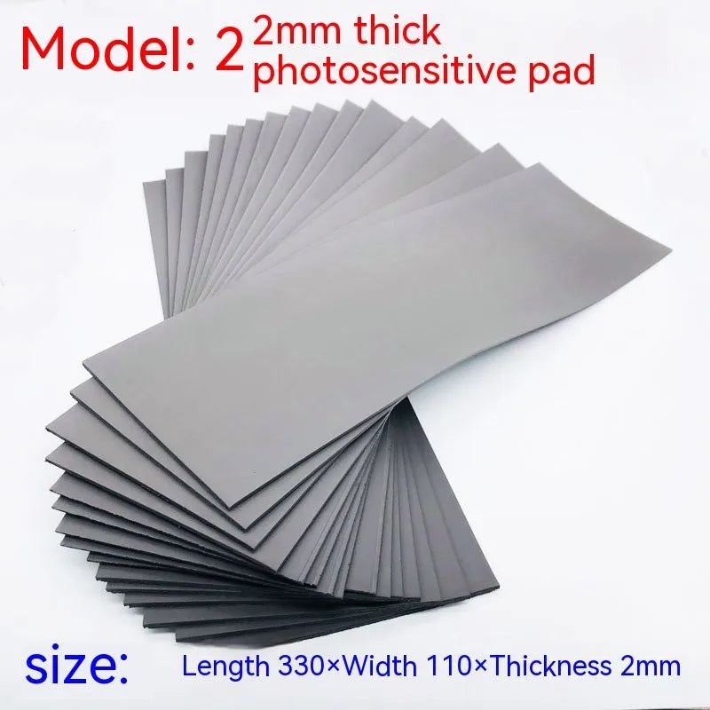Seal pottery calligraphy painting light-sensitive mat black grey 330mm x 110mm 7mm 4mm 2mm thickness options