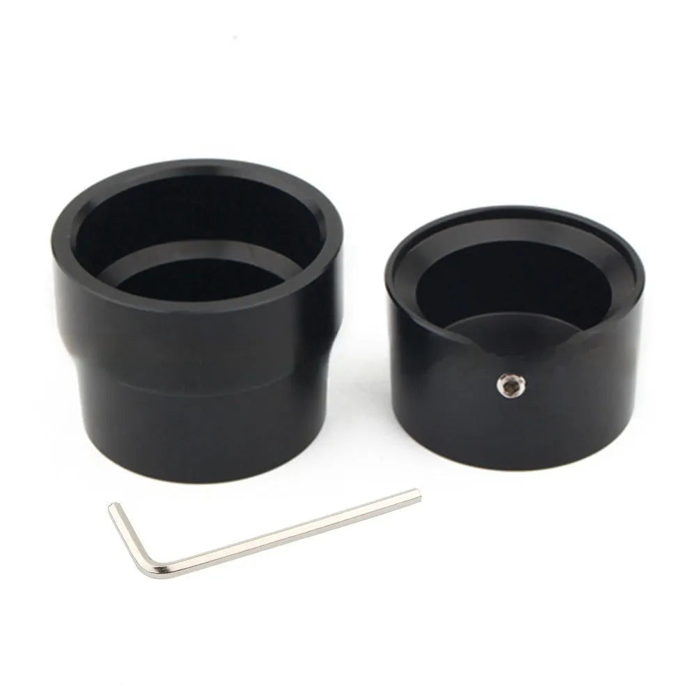 Black CNC aluminium front and rear axle decorative cap covers for Harley Davidson Sportster motorcycles.