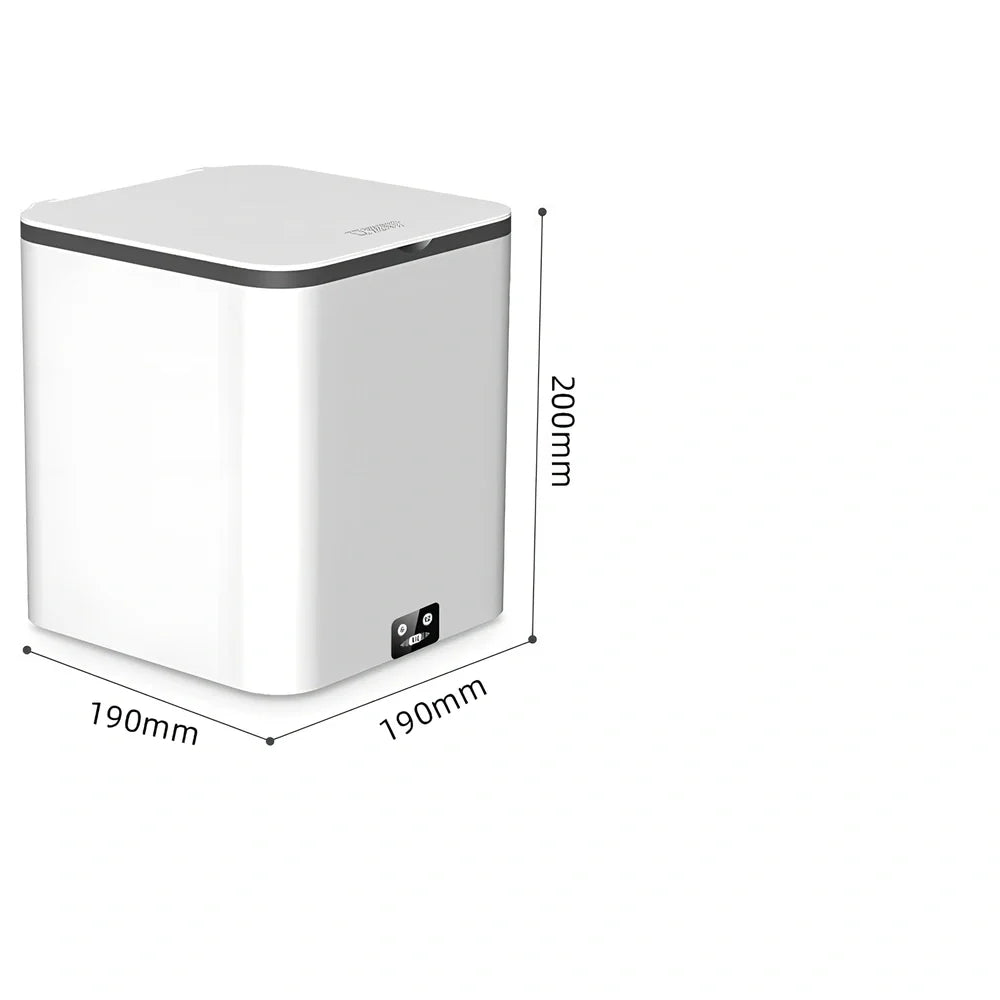Green and white ultrasonic washing machine measuring 19x19x20cm with 4500ml tank capacity