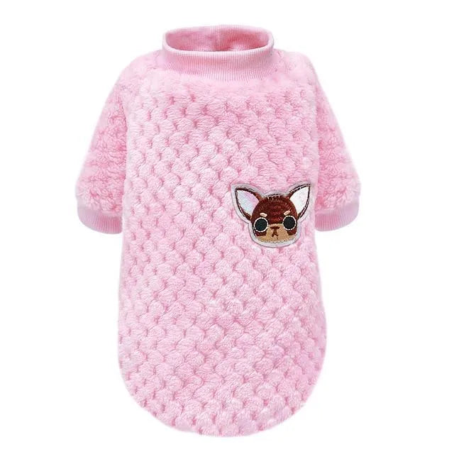 Winter Soft Warm Pet Dog Jacket Coat Dog Clothes Puppy Kitten Clothing for Small Medium Dogs in Blue, Coffee, Pink, Purple, Sizes S to XXL, Warm Pet Coat