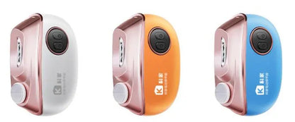 Electric nail clippers with polishing function in blue, orange, or white colour with Type-C charging cable