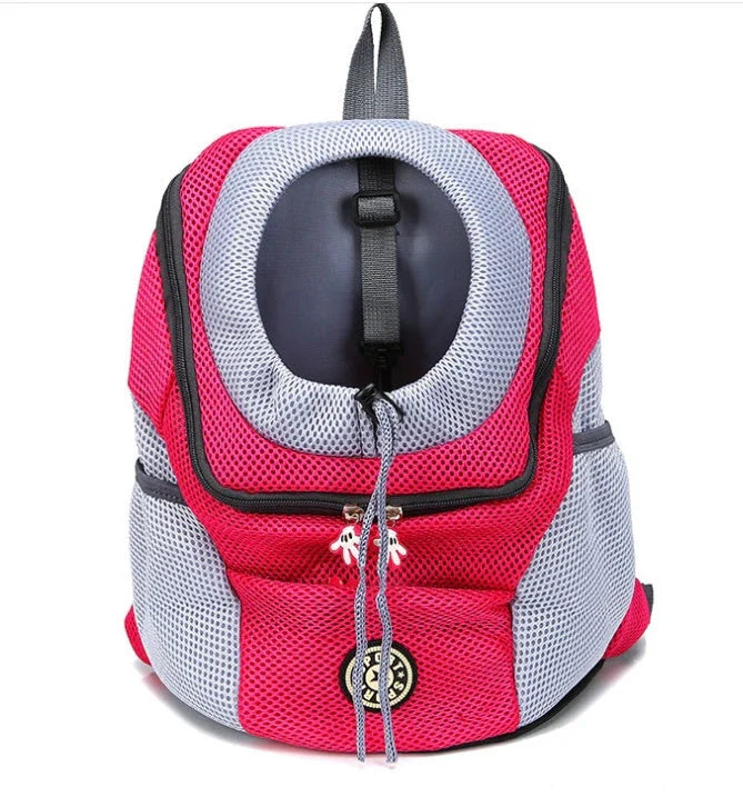 Versatile pet carrier backpack with breathable mesh and Oxford fabric construction, accommodating pets up to 26 lbs for travel and outdoor adventures.