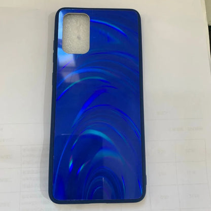 Marble-pattern shockproof silicone phone case for Samsung Galaxy models shown in multiple colours.