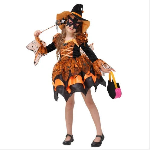 A high-quality, stylish princess costume in various sizes perfect for Halloween dress-up and creating magical memories