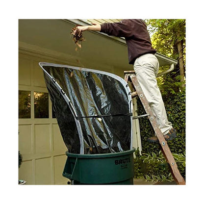 Green foldable dustpan leaf storage bag collector for garden cleanup