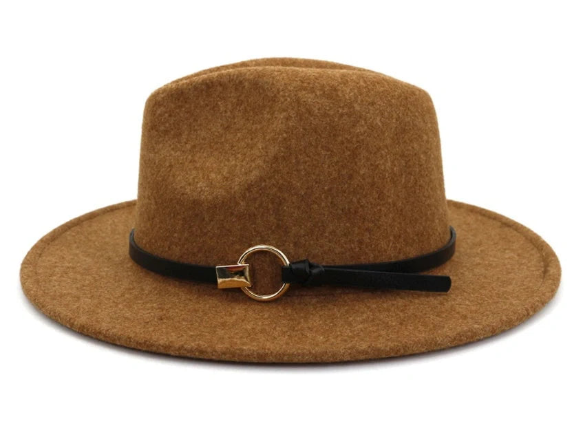 Classic jazz top hat in wool blend available in Dark Grey, Beige, and Black
