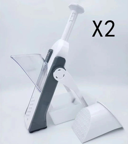 Multifunctional Vegetable Slicer and Chopper with Stainless Steel Blades and ABS Plastic Construction