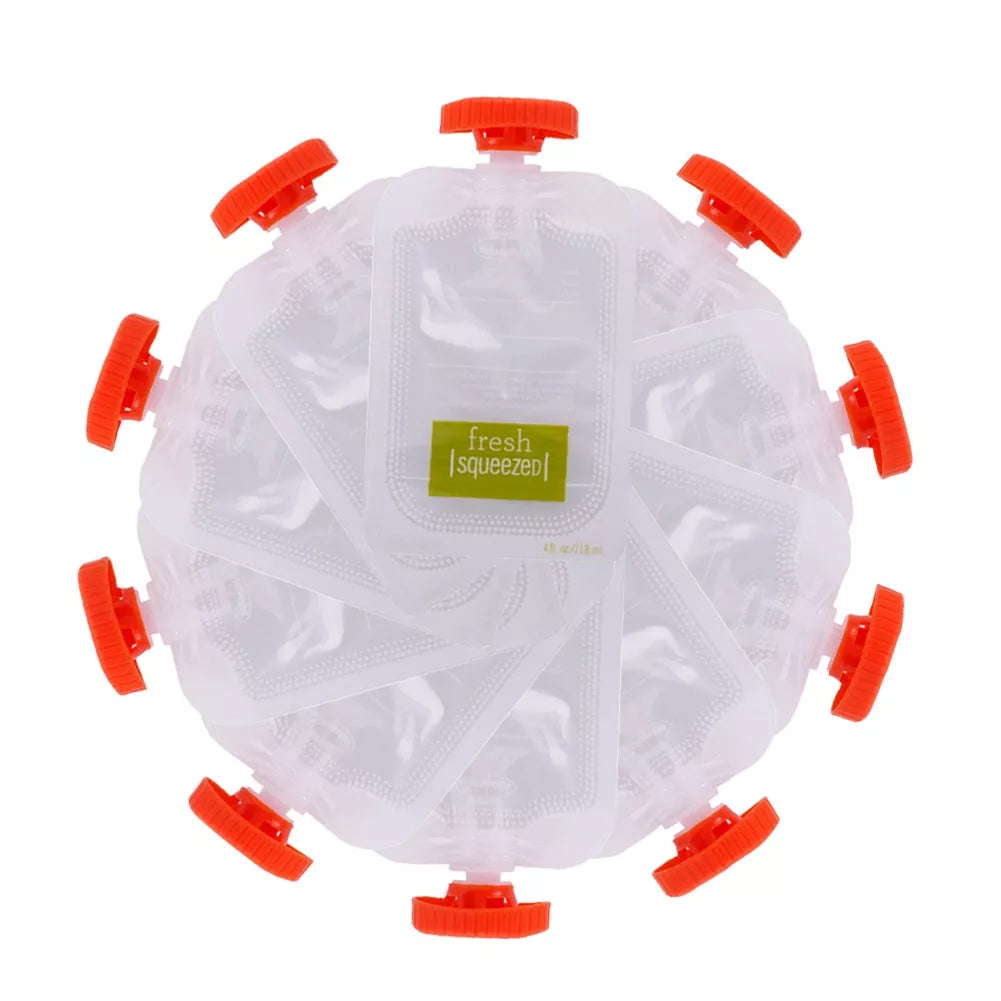 10pcs disposable baby food storage bags for juice and puree, safe and convenient