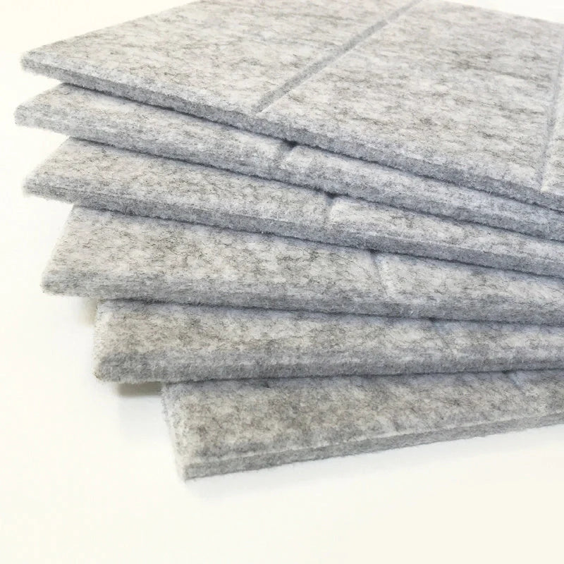 Nordic Small Square Felt Message Board Photo Wall with V-Groove Design in various colors