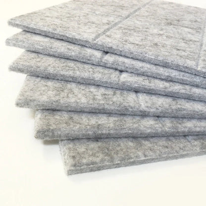 Nordic Small Square Felt Message Board Photo Wall with V-Groove Design in various colors