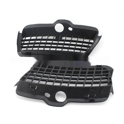 Pair of black ABS plastic Volkswagen Golf 3 fog lamp covers for front bumper.