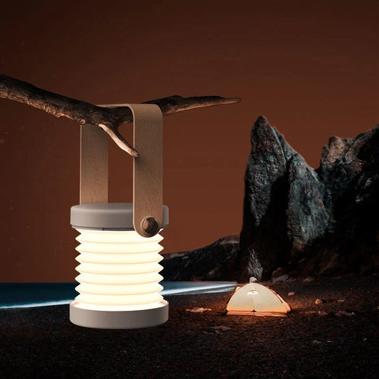 Foldable LED Lantern Lamp with Dimmable Touch Control, Portable and Rechargeable Lighting Solution for Home Decor
