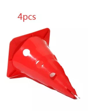 Bright orange football training cone with durable polyethylene construction, 30CM tall
