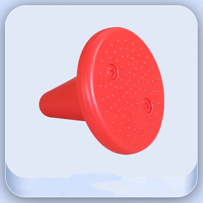 Children's balance training toy with bright colors and tactile dots for sensory development