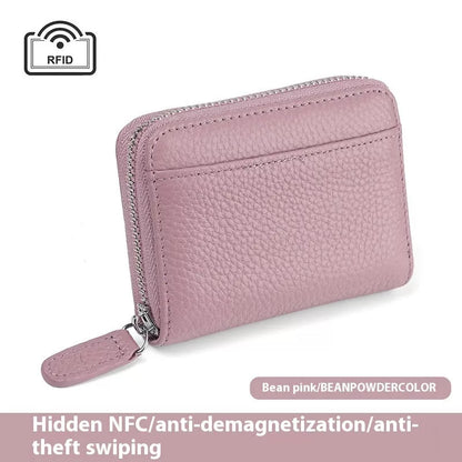 2024 RFID Genuine Leather Wallet with coin pocket and card slots