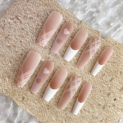 Ancient Chinese French ballet nail stickers, 40 piece set, Ballet Wind Is Gentle colour, glossy or frosted seal, SMSXS