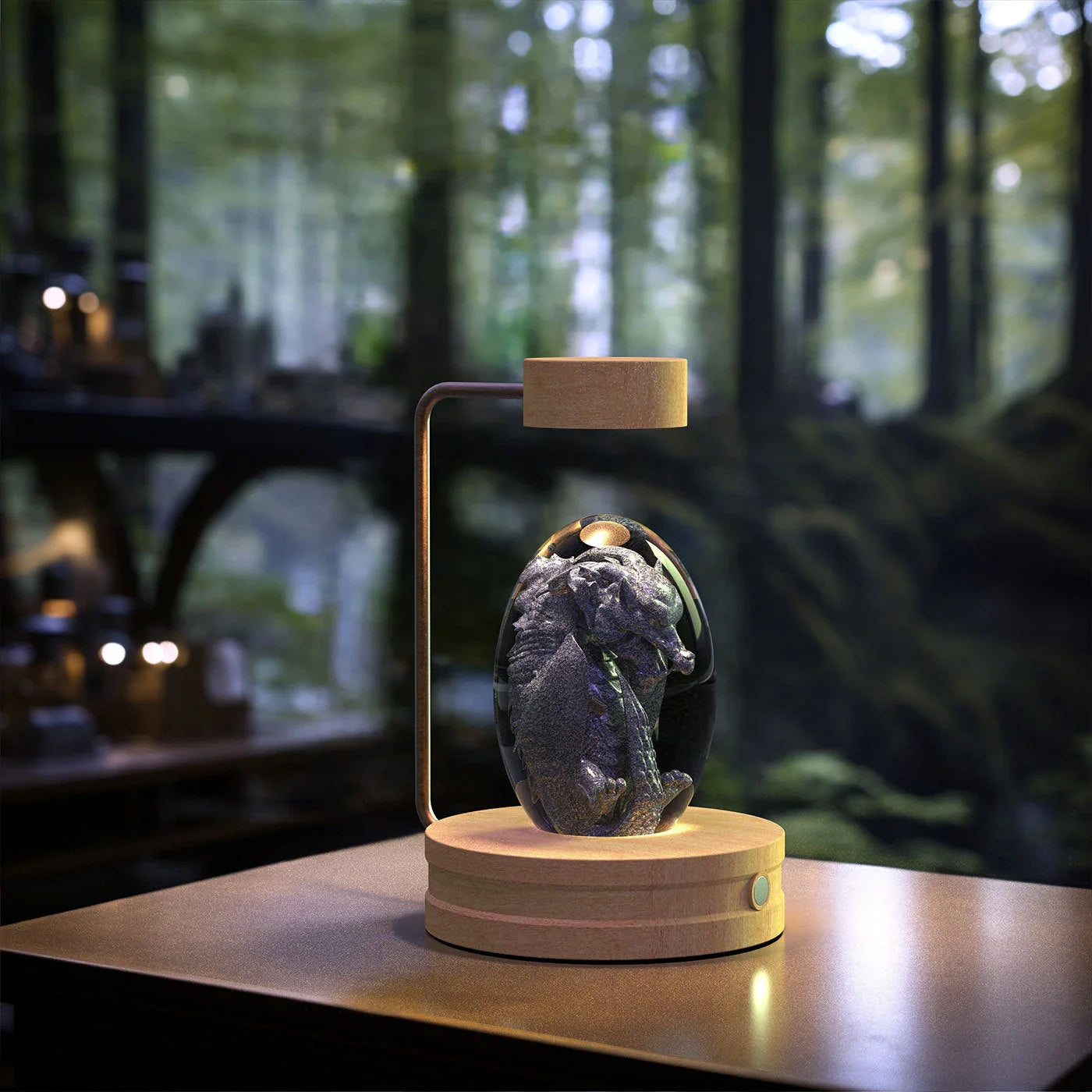 Captivating Crystal Ball Dinosaur Nightlight with Warm, Soothing Glow