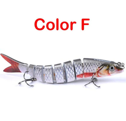 Premium multi-jointed pike fishing lures designed for enhanced trolling and casting, available in 12 vibrant colors.
