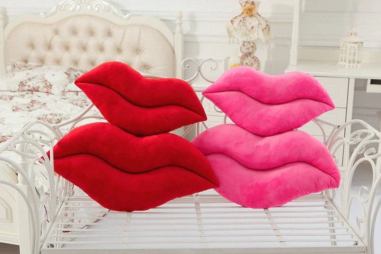 Adorable Big Lips Plush Pillow for kids, perfect for cuddles and decor