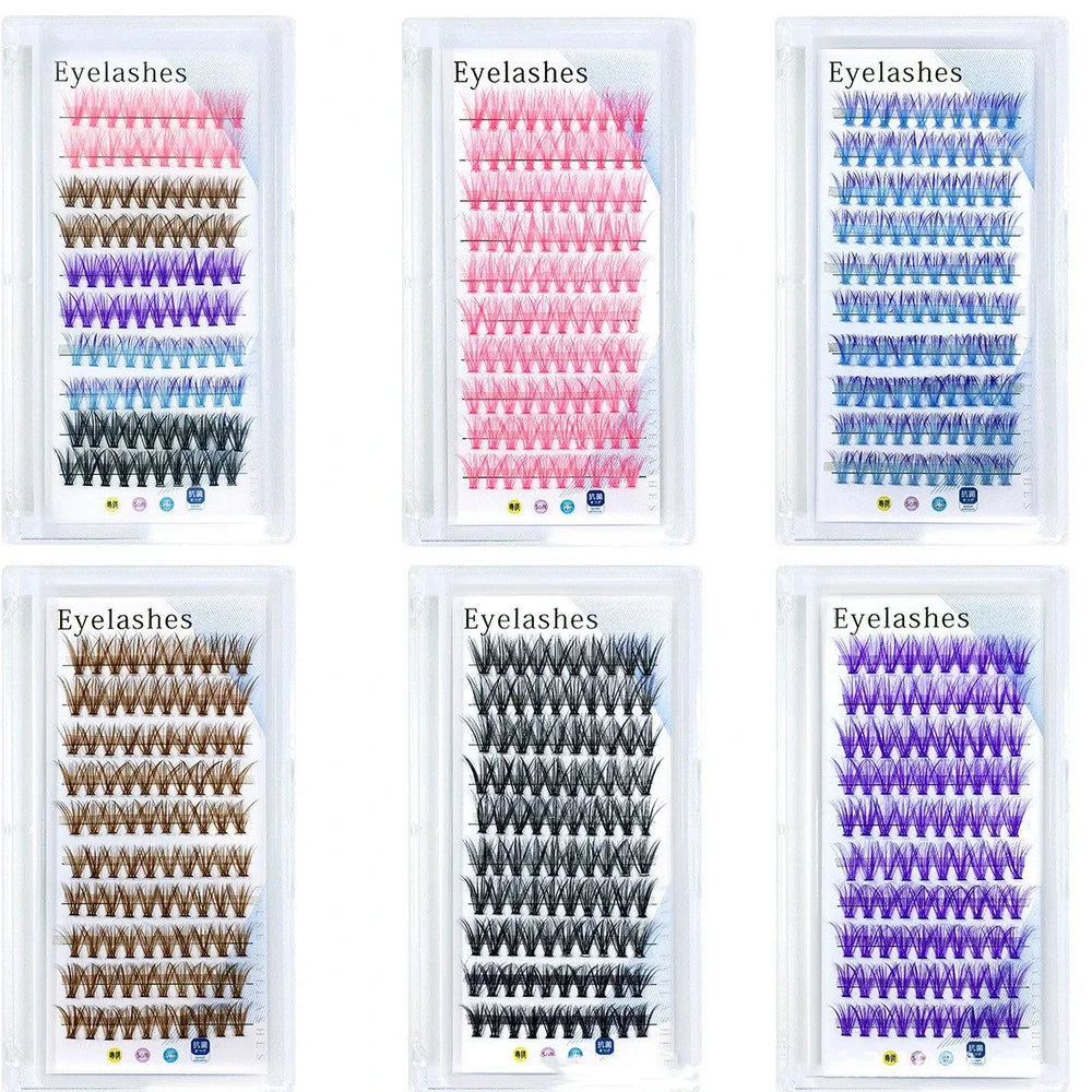 Hand-applied false eyelash extensions in multiple colours and lengths from 10mm to 16mm