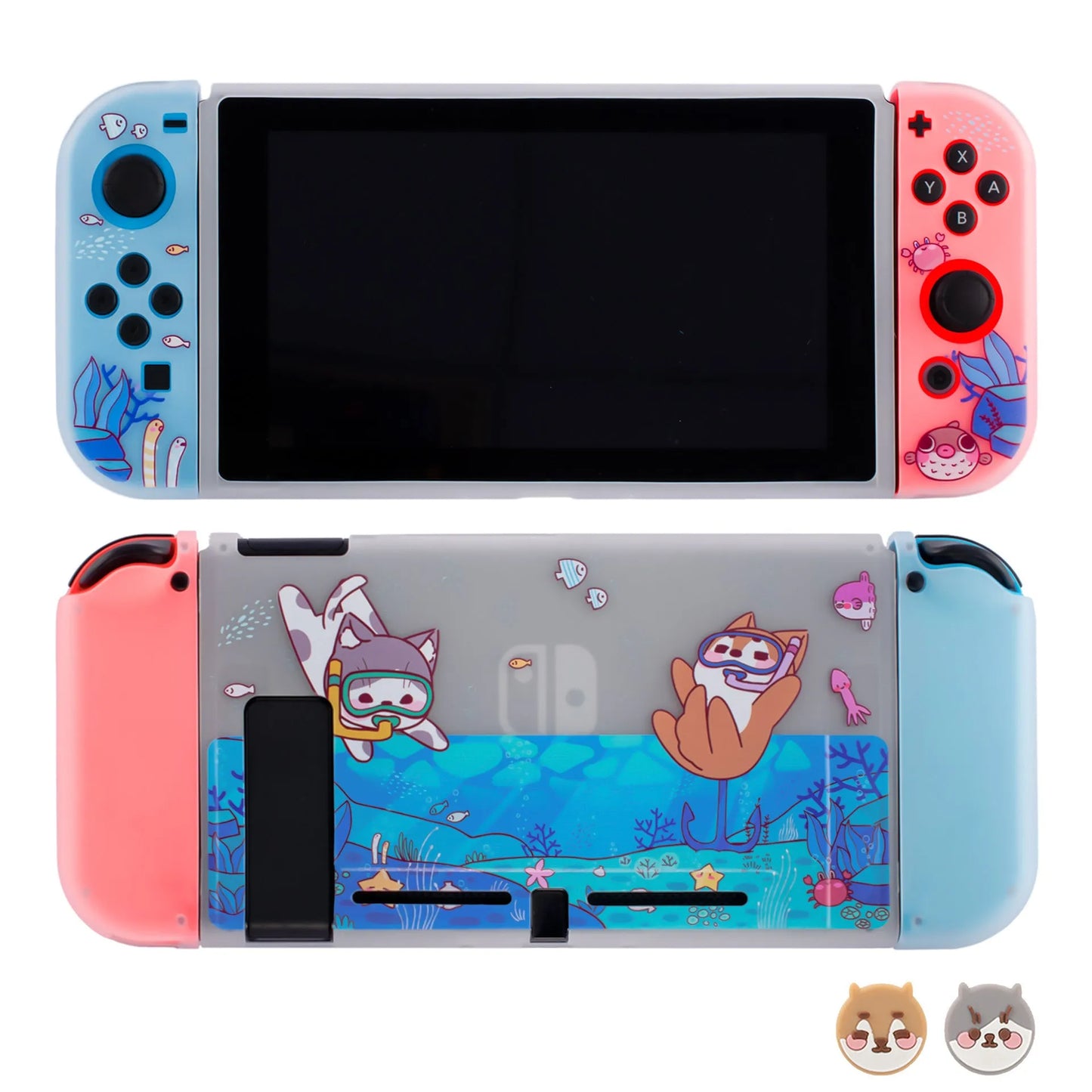 Pawdiary submarine exploration themed protective case for Nintendo Switch and Switch OLED consoles