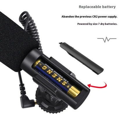 Black condenser microphone for mobile phone recording with 20Hz-20KHz frequency range