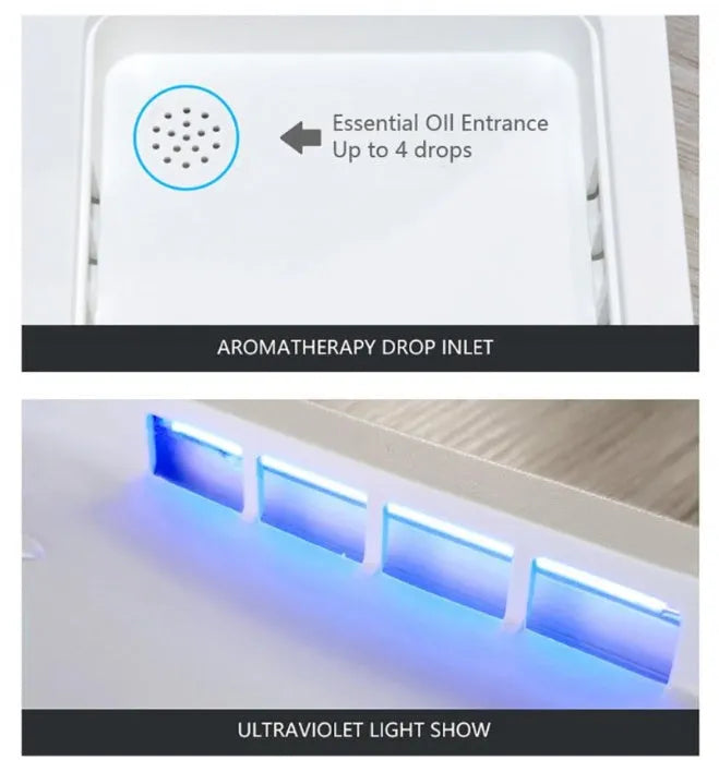Blue UV phone steriliser box with touch switch and magnetic lid for devices up to 6.5 inches