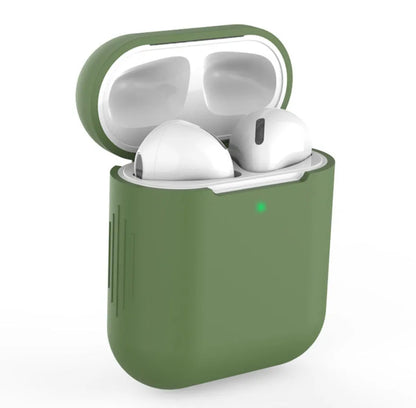 Silicone protective cover for AirPods 2 in various colours showing dimensions 56mm × 47mm × 24mm