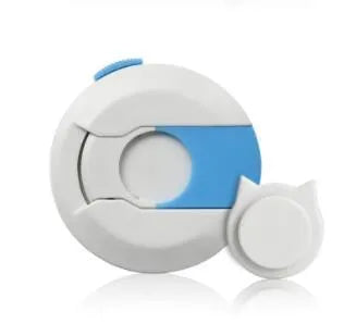 Anti-theft mobile phone lock with super magnetic lock and transparent German materials, in black, blue, pink, or red.