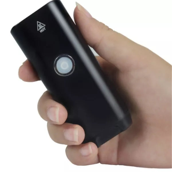 Black bicycle light with over-discharge protection for night cycling safety