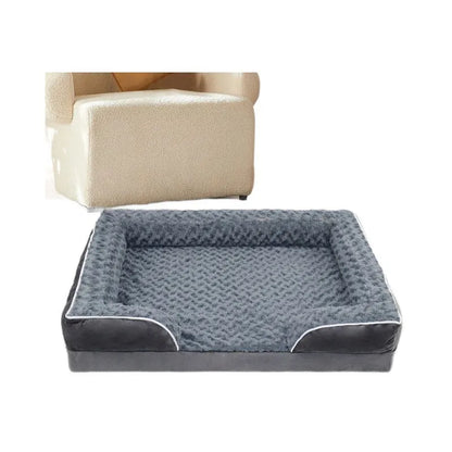 Waterproof washable dog kennel pad in light grey, dark grey, and coffee brown colours