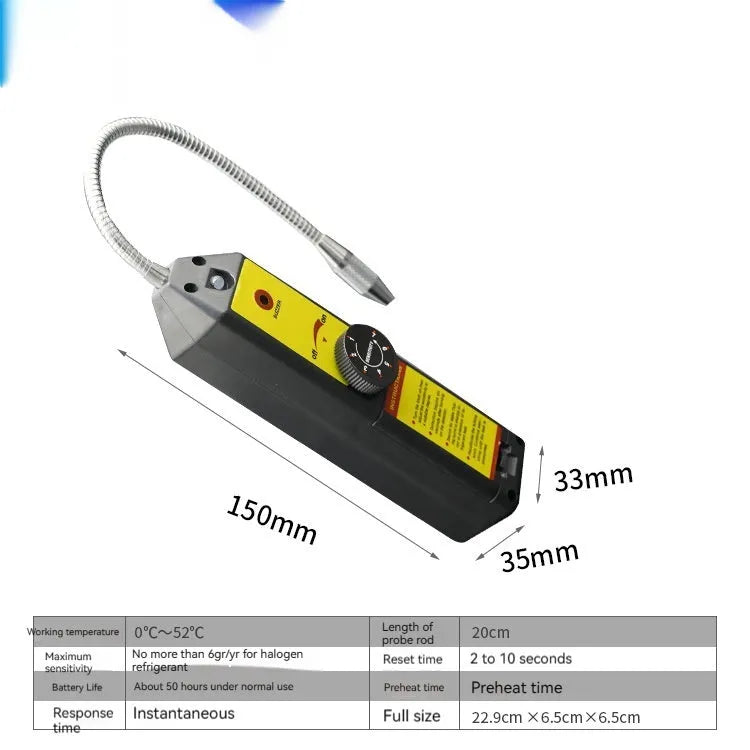 WJL-6000 electronic halogen refrigerant leak detector with 20cm probe for automotive air conditioning systems
