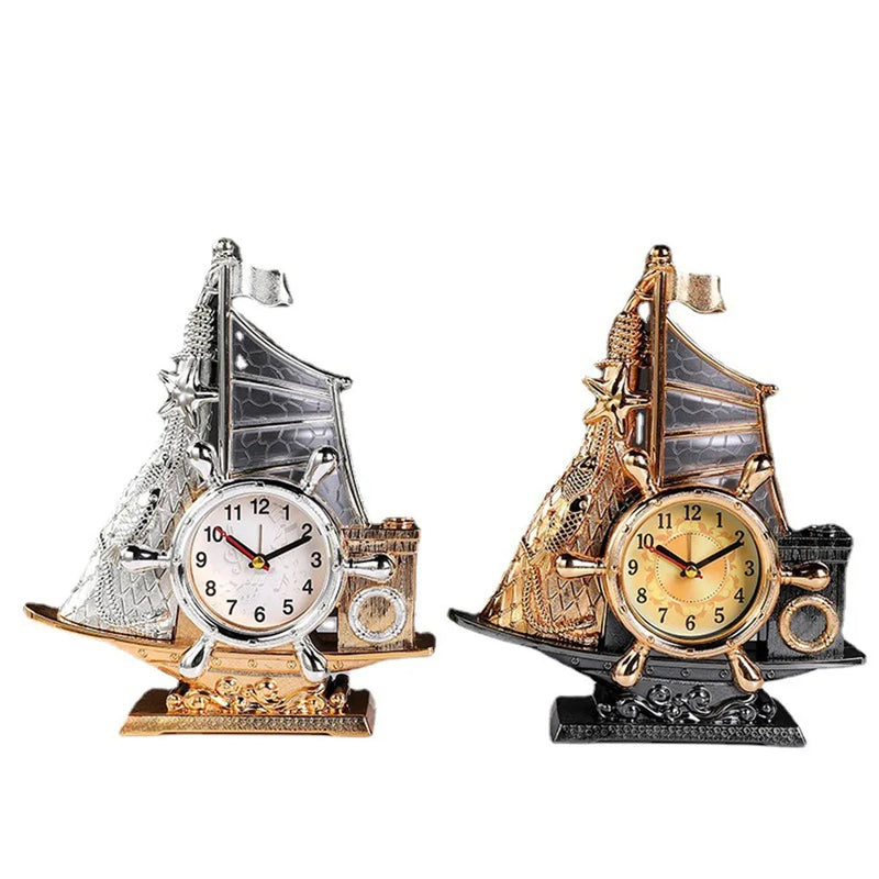 Alarm clock bedroom wall clock creative home decor with gold and silver colour options made from plastic and electronic components measuring packing size 22.6x9.6x15.5cm weighing 204g