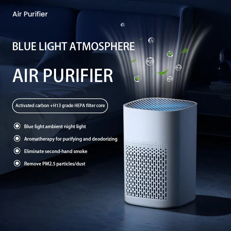 USB desktop air purifier with simple design for spaces under 10 square metres