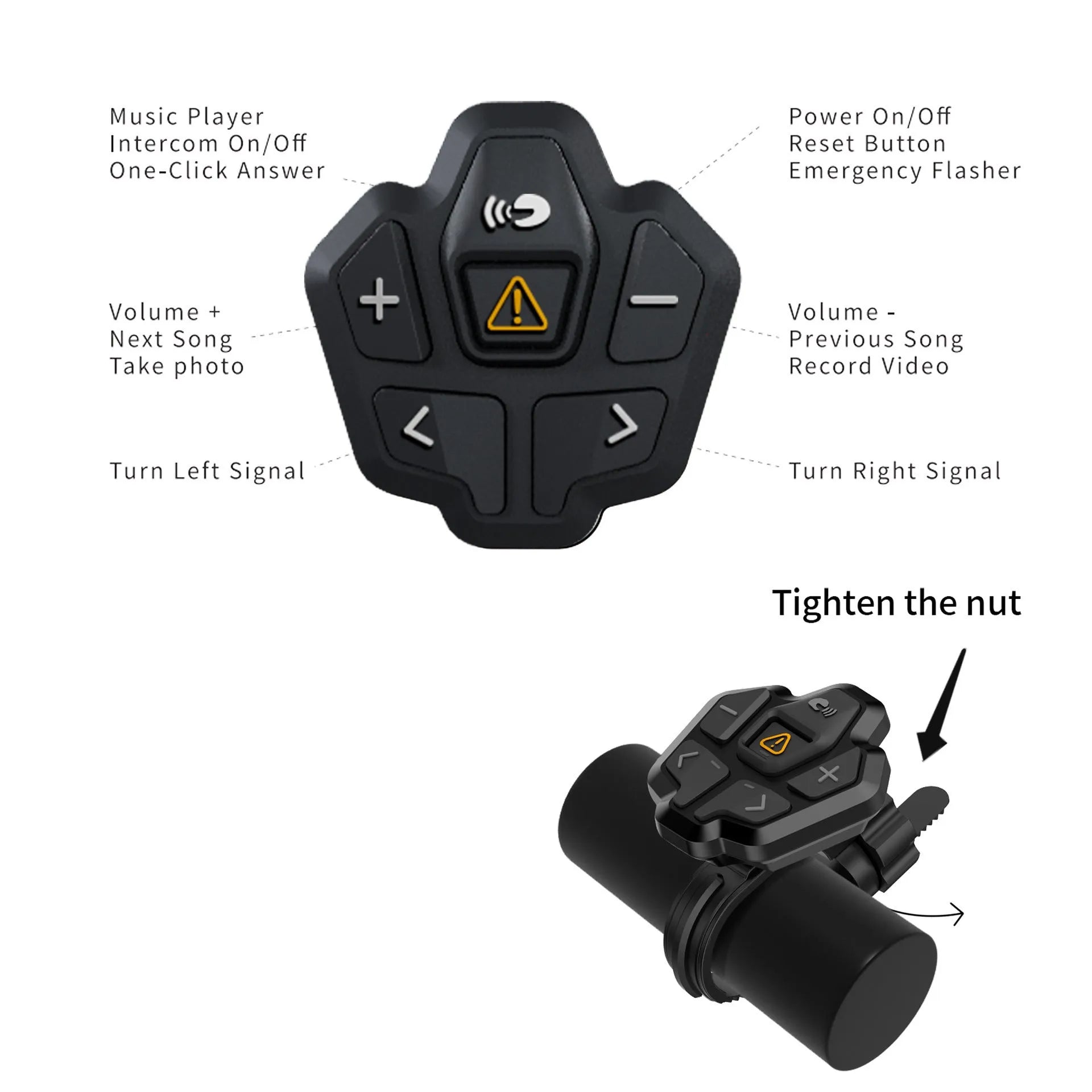 Black and grey smart Bluetooth warning light riding helmet showing integrated light system