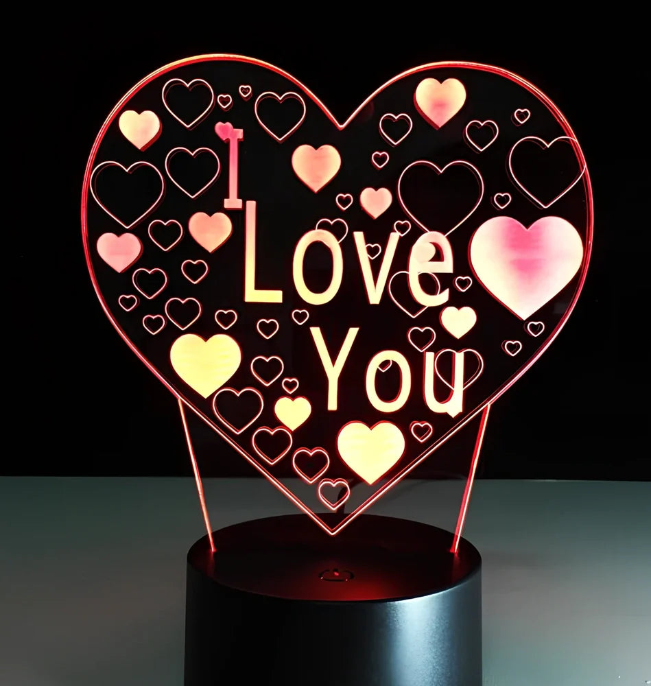 LED night light with touch controls, remote, and seven colour options on 87x87x42mm base