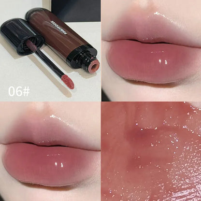Black Citrus Mirror Lip Lacquer in six colours including Tomato and Sweet Potato.