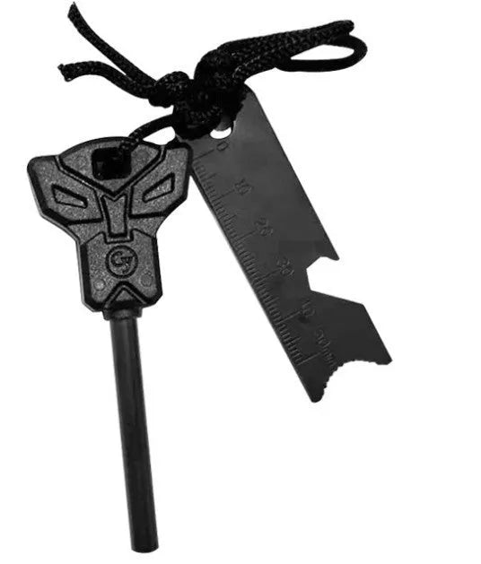 King of Wildfire Flint - Black Magnesium Fire Starter Rod for Outdoor Survival