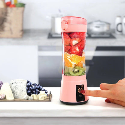 Rechargeable portable blender for making smoothies, shakes, and other on-the-go refreshments