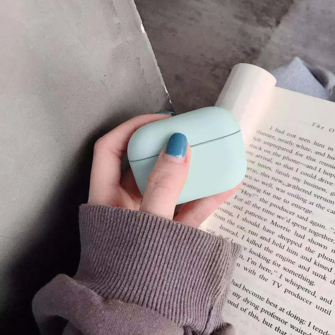 Compatible AirPods Pro 3 protective case in various colours like black, pink, green, and blue