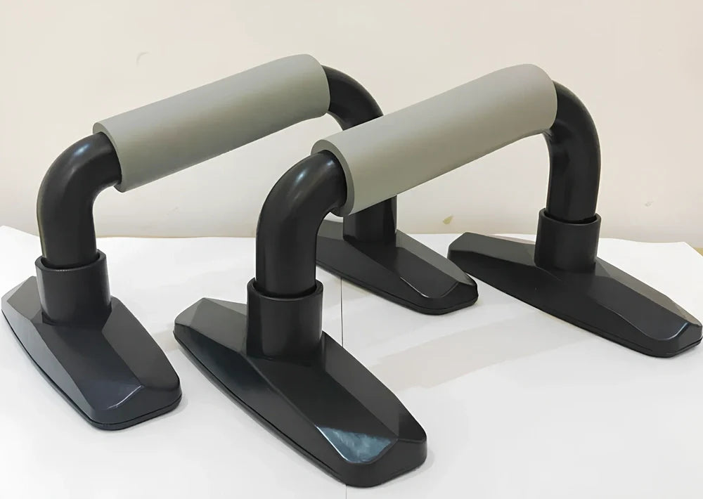 I-shaped push-up bracket with adjustable 10-13cm height, 21cm length, for chest and abdominal training