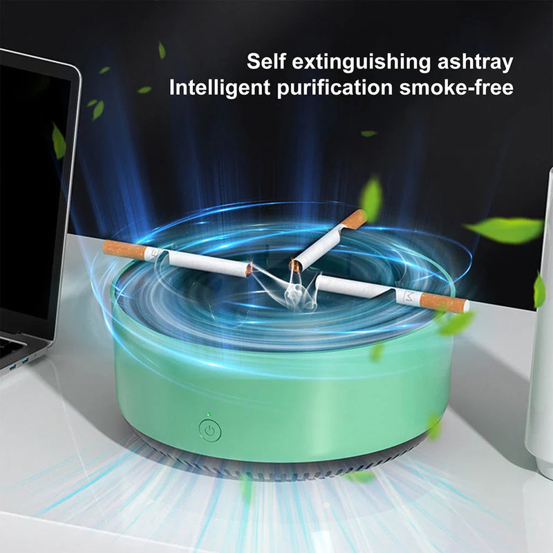 Intelligent Smoke-Filtering Ashtray with Air Purifier for Cleaner Indoor Air