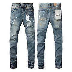 A pair of black men's slim-fit skinny jeans with a straight-leg pencil pants silhouette on a mannequin.
