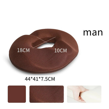 Ergonomic memory foam seat cushion with breathable materials and removable cover for office and home use