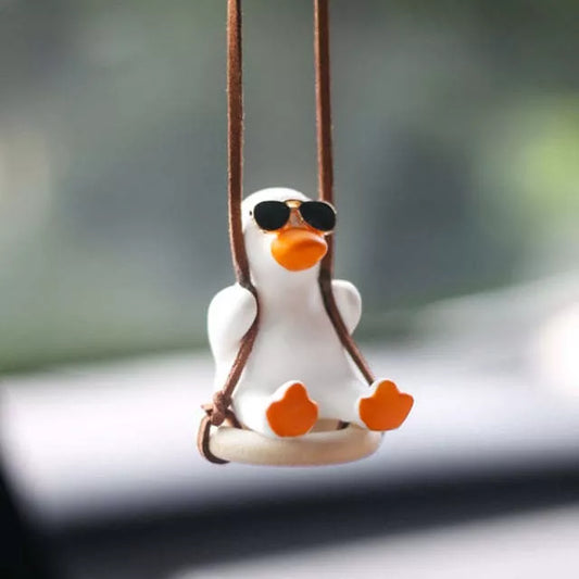Car Swing Duck Pendant Ornament Doll - colorful cartoon duck decoration