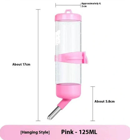 Green ball kettle water feeder with leak-proof design for small pets, showing ball drinking mechanism